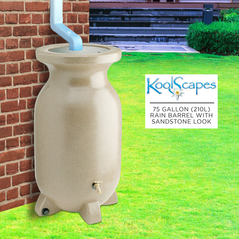 Baril de pluie aspect pierre Koolscapes, 75 gal (285L), grès