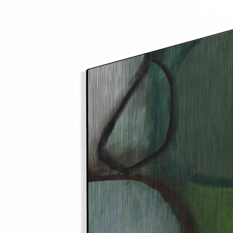 «Green Abstract» par Linda Woods, H 16 po x l 12 po