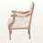 Forte Traditional French Accent Chair in Wood & Light Beige, 33.16'' H X 25.13'' W X 21.72'' D