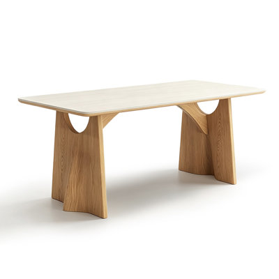 Rock board solid wood ash wood dining table