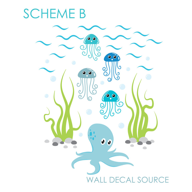 Non-Wall Damaging Wall Decal, Scheme B