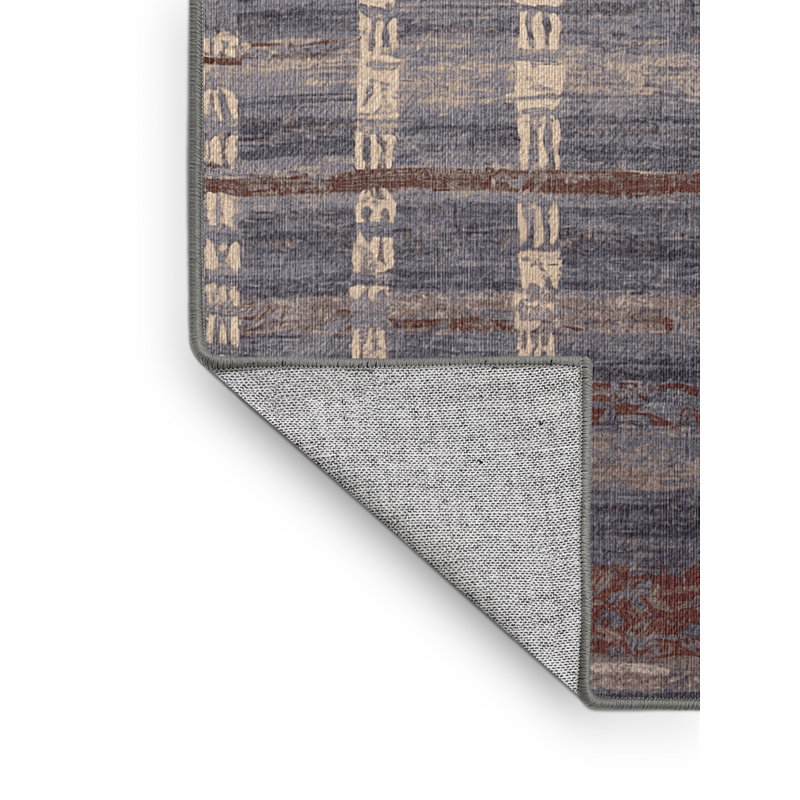 Machine Washable Gray Area Rug, Runner 2' x 4'