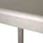 Table de bar d'extérieur en aluminium avec plateau en verre de 43 po, finition grise