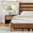  Solid Wood King Bed Frame with Reclining Slatted Headboard, Light Brown-1331469548-1331469551