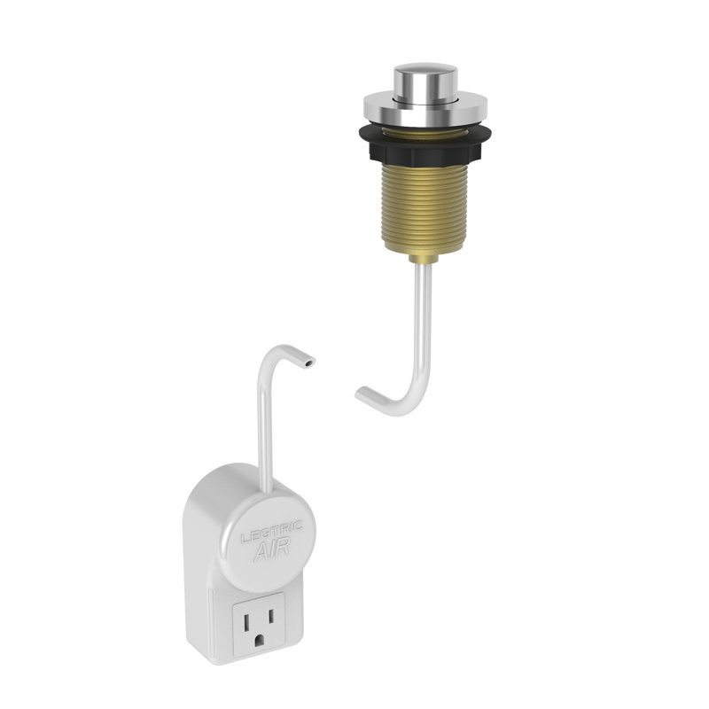East Linear Air Activated Disposer Switch, Polished Chrome