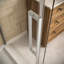 Porte de douche coulissante semi-sans cadre 48 po x 76 po avec quincaillerie en verre trempé traité 5/16 po CrystalTech Cingoli, noir mat-120912217