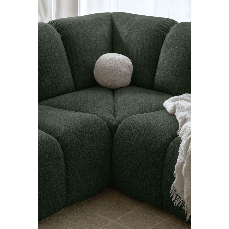 Shell Corner Sofa , Right Hand Facing, Green