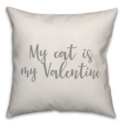  Coussin My Cat is My Valentine