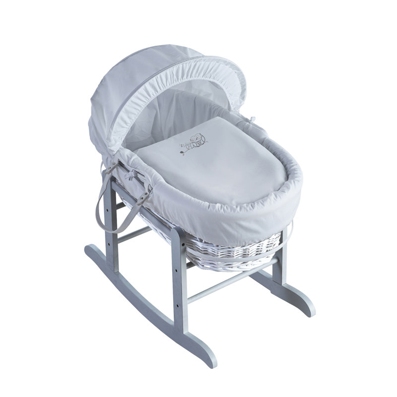 Moses Basket With Stand with Bedding with Mattress