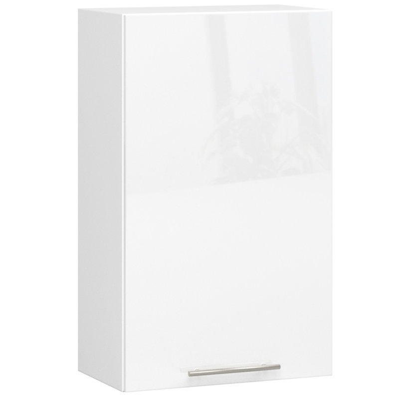 Oliwia kitchen wall -mounted cabinet in white, glossy white Base Unit, 72cm H x 50cm W x 30cm D