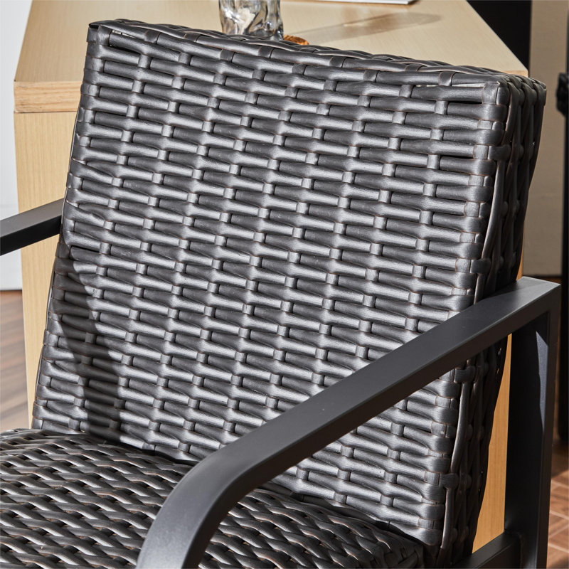 Patio PE Rattan Bar Stool, Brown