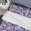 Ensemble de housse de couette mauve, fleur blanche, charme II - Glam-109144903