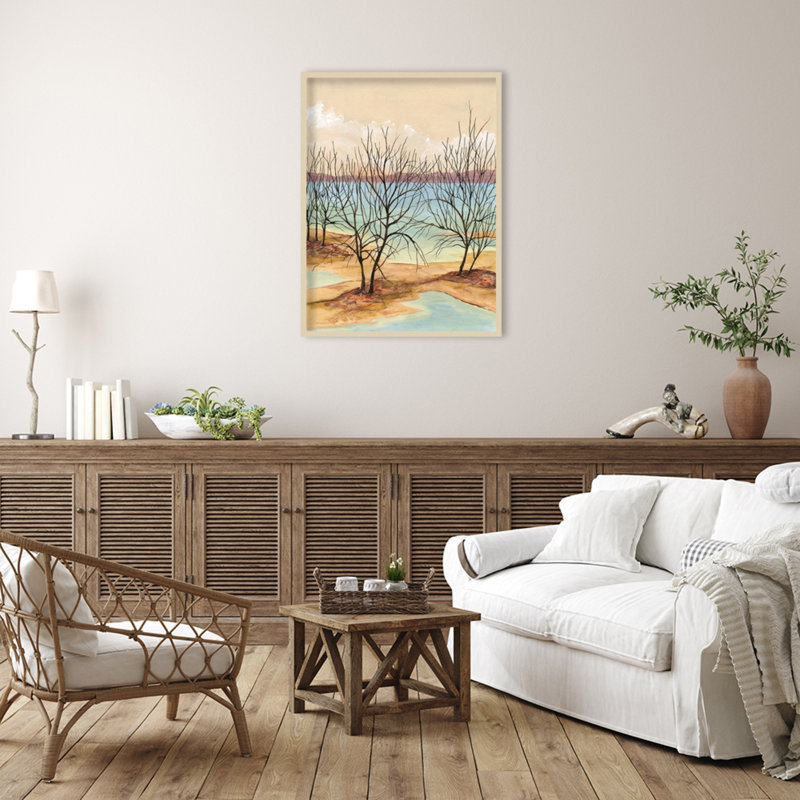 «Quiet Cove II» par Michael Willett, reproduction d'art encadrée sur bois, H 41 po x l 31 po