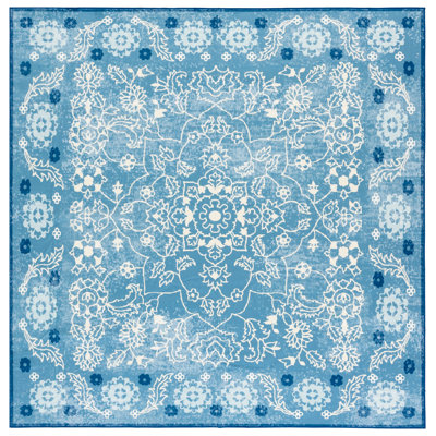 Msrw 194 Performance Machine Washable Floral Rug