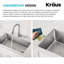 Évier de cuisine en acier inoxydable calibre 18 KRAUS Fairlane-109400370-114834511
