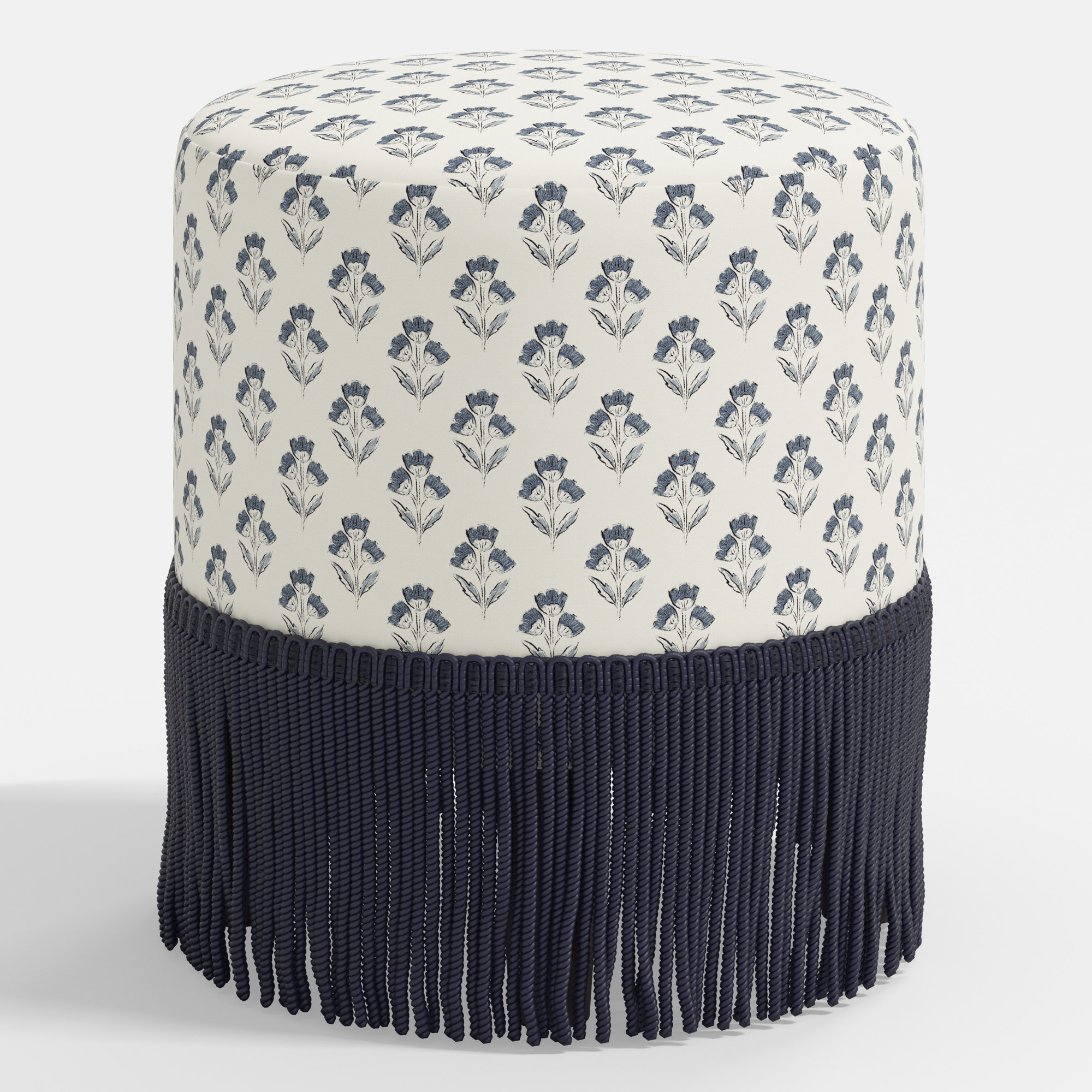 Stoffer Home x Cloth & Company Ann Ottoman, Francie Blue