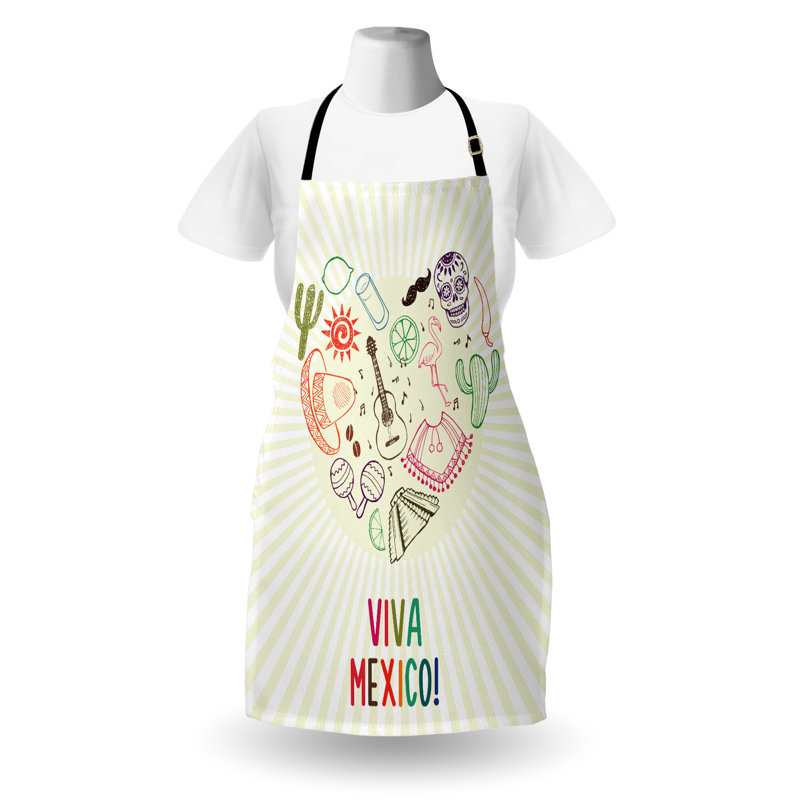 Multicolore East Urban Home tablier unisexe Viva Mexico