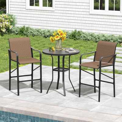 Outdoor Bar Height Bistro Set