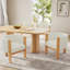Ensemble de 4 fauteuils rembourrés en bois d'hévéa naturel et revêtement en boucle blanche douce, supportant jusqu'à 102 kg (225 lb), style moderne, idéal pour la salle à manger.