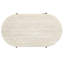 Table basse ovale avec 2 repose-pieds