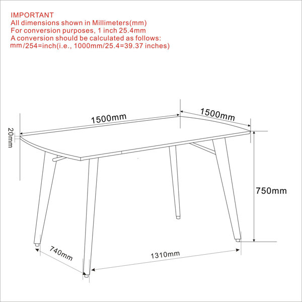 Dimensions du produit