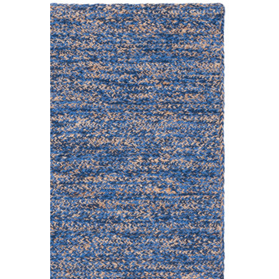 Jarielis Natural Fiber Hand Loomed Wool/Jute Rug in Blue/Natural