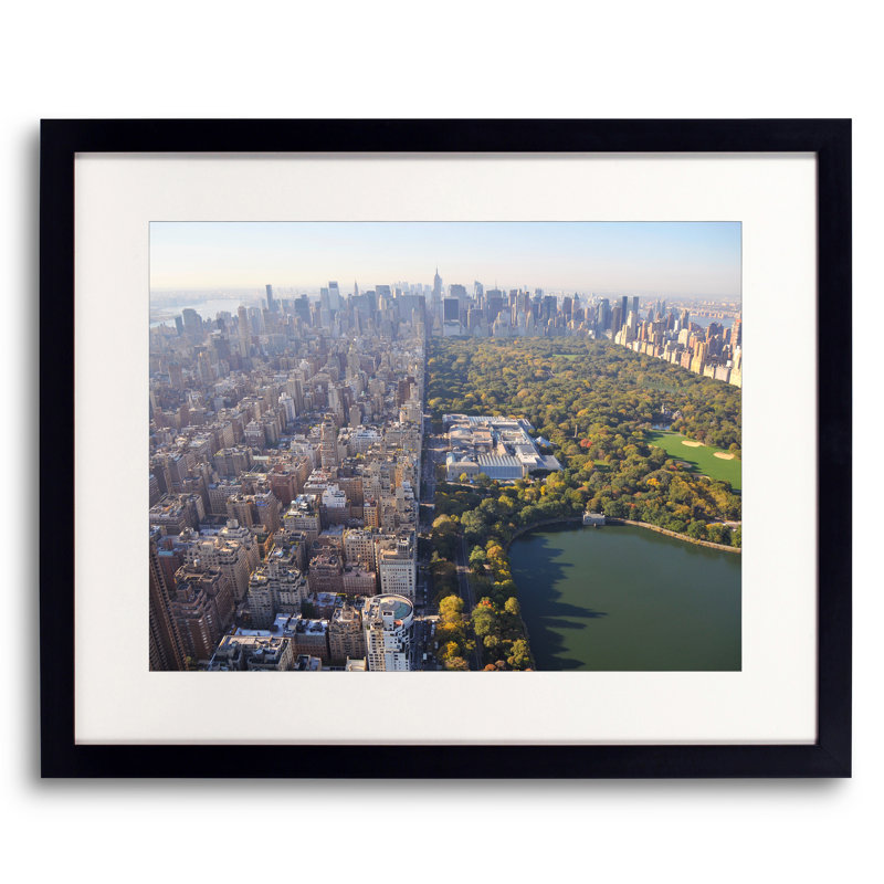 Central Park By Helicopter, New York City Print by Richard Silver, 17.25" H x 21.25" W