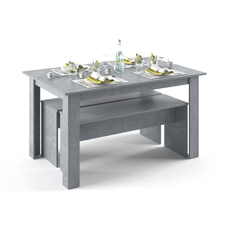 Monette Dining Set, Concrete