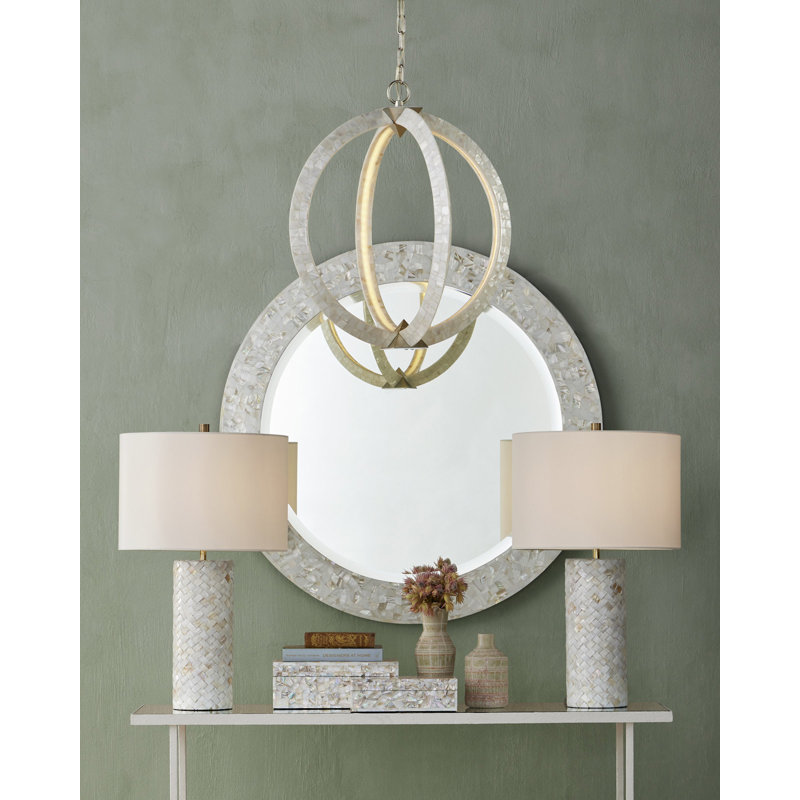 Arietta 4 - Light Mother of Pearl/Metal LED Chandelier