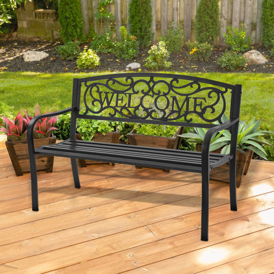 Steel Garden Bench by clihome