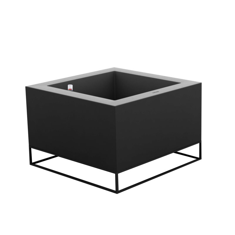 Vela Resin Pot Planter, Anthracite, 15.75" H x 23.5" W x 23.5" D