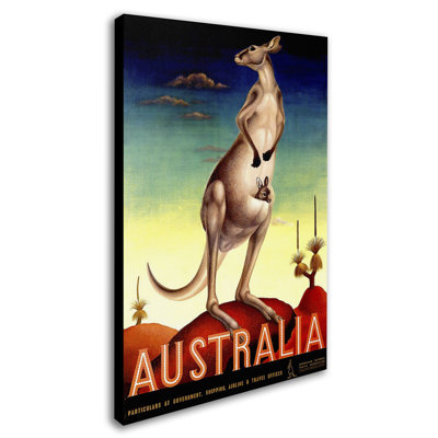 « australia kanga », art mural sur toile tendue