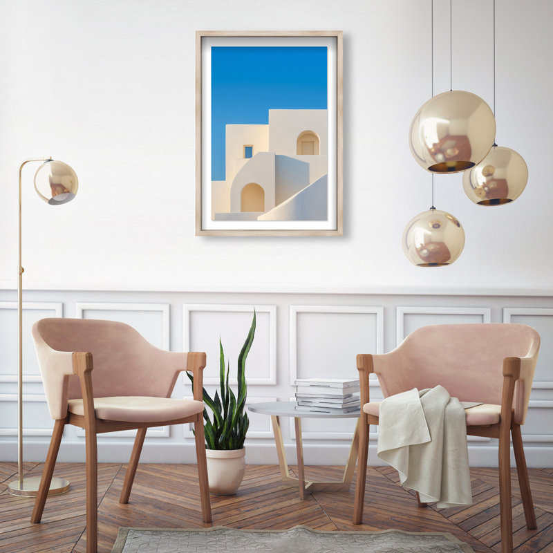 Island Minimalism Print by Oliver Gal, 46.5"H x 31.5"W, Natural Oak Shadowbox
