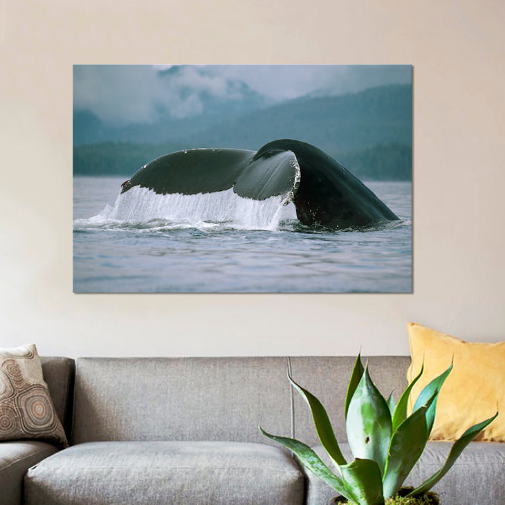 « baleine baleine tail, alaska », reproduction de photo sur toile, H 18 po x l 26 po x P 1,5 po, Toile tendue, Pas de tapis