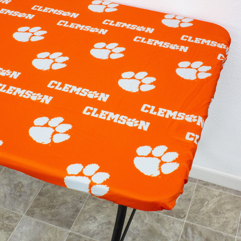 NCAA Outdoor Patio Table Cover, 72" W x 30" D, Clemson