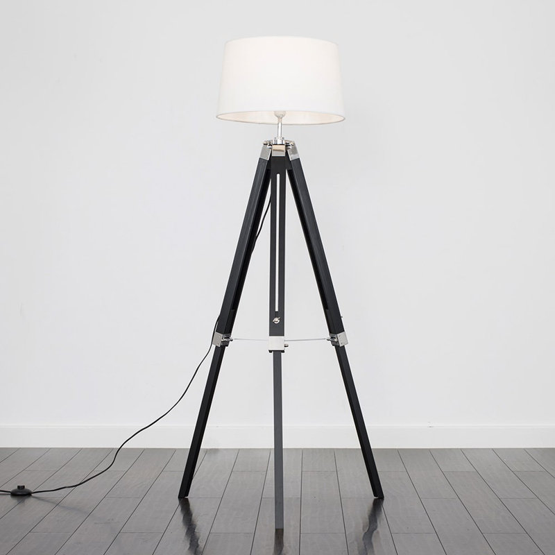 Bella Vista 152cm Tripod Floor Lamp, No bulb, White