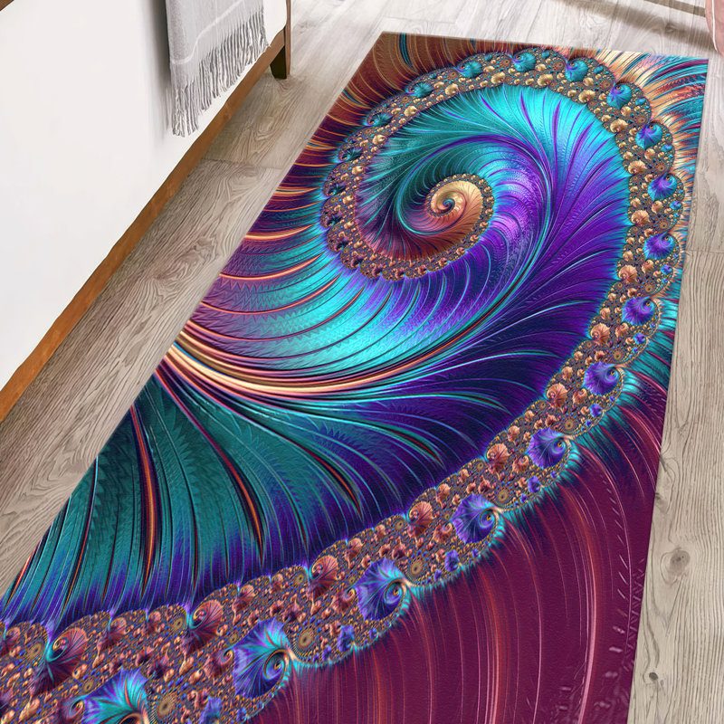 Chic Printed Rug with Pile Soft Type Showcasing an Intricate Floral Pattern for an Elegant Touch to Your Home Decor