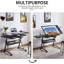 97.79cm x 59.94cm Glass Sewing Table