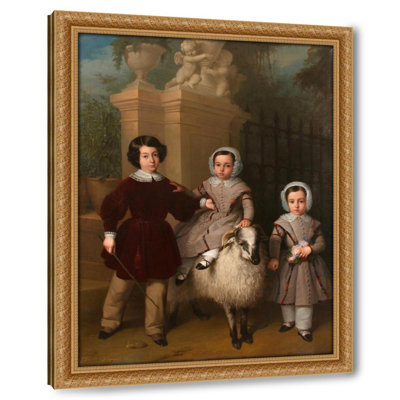 Children playing with a ram (1843)