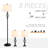 Dansby 62.25'' Powder Coated Traditional Floor & Table Lamp Set