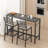 55" Pub Height High Top Bar Table With 2 Cushioned Bar Stools