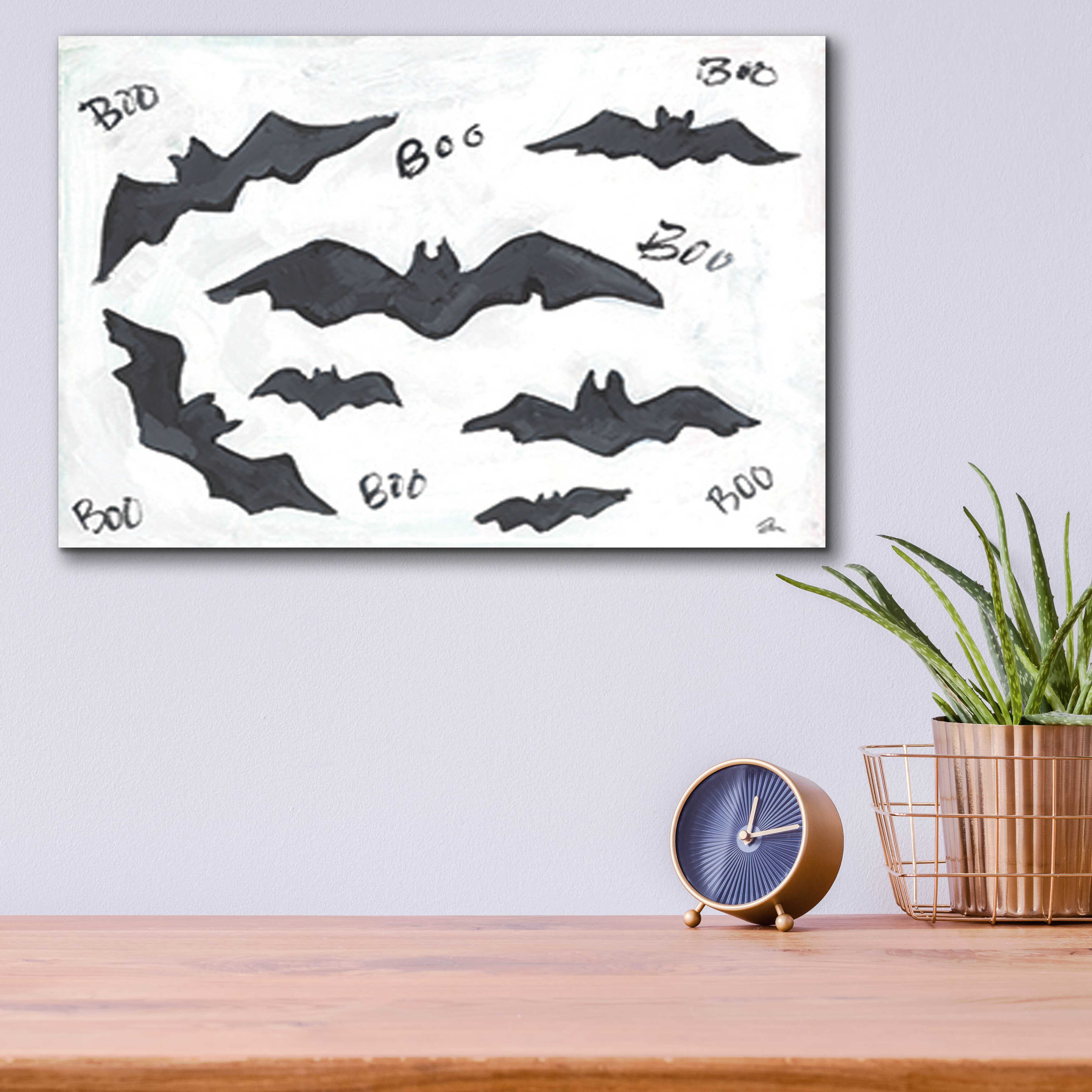 The Holiday Aisle® Boo Bats by - Unframed Painting - Wayfair Canada
