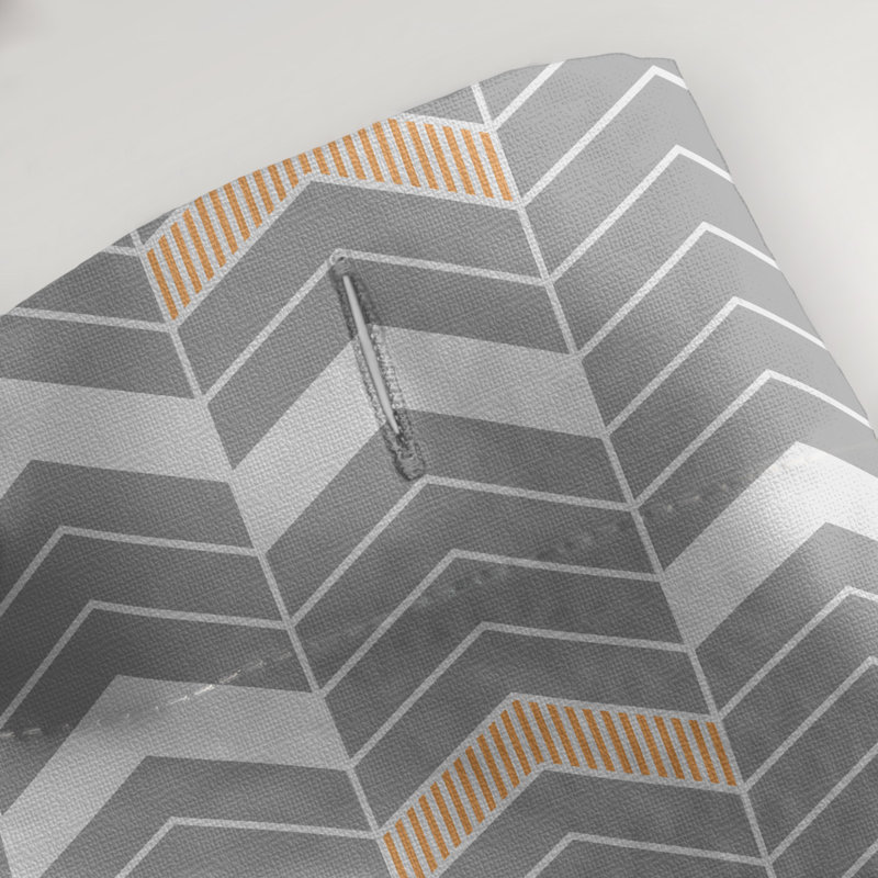 Rideau de douche simple à chevrons, Orange