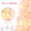 Ornement de Noël rose avec 160 blanc chaud, 294 pointes floquées, 5 pi de hauteur, ornement décoratif de 59,1 po de hauteur