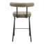 Tabouret de bar Kede en tweed vert-970153373