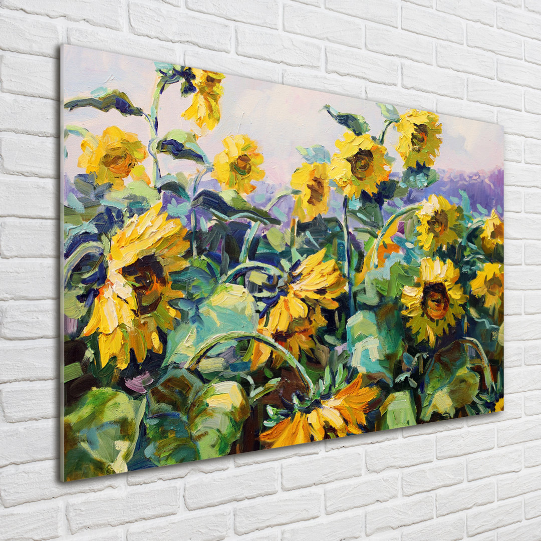 Glasbild Sunflowers