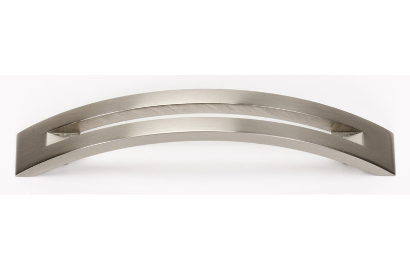 Split Top Arch Pull, Satin Nickel