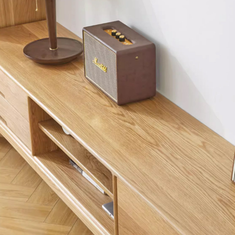 Meuble télé en bois massif, 70.86"