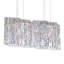 Selene 4 Light 27in x 11in Pendant in Polished Stainless Steel with Clear Optic Crystals