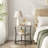 Side Table, Round End Table With 2 Storage Shelves For Living Room, Bedroom, Nightstand With Steel Frame For Small Spaces, Accent Coffee Table-1532948421